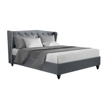 Load image into Gallery viewer, Artiss Pier Bed Frame Fabric - Grey Queen
