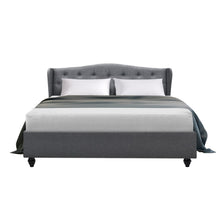 Load image into Gallery viewer, Artiss Pier Bed Frame Fabric - Grey Queen
