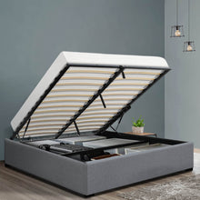 Load image into Gallery viewer, Double Fabric Gas Lift Base With Storage Bed Frame
