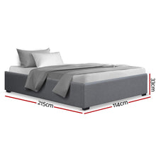 Load image into Gallery viewer, Artiss King Single Size Gas Lift Bed Frame Base With Storage Platform Fabric
