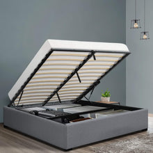 Load image into Gallery viewer, Queen Size Gas Lift  Base With Storage Fabric Bed Frame
