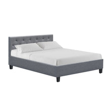 Load image into Gallery viewer, Fabric Grey Double Bed Frame
