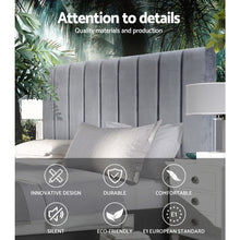 Load image into Gallery viewer, Artiss VELA Bed Head Headboard King Size Bedhead Velvet Grey
