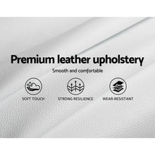 Load image into Gallery viewer, Artiss Tiyo Bed Frame PU Leather Gas Lift Storage - White King Single
