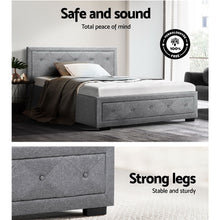 Load image into Gallery viewer, Artiss Bed Frame King Single Size Gas Lift Mattress Base with Storage Fabric
