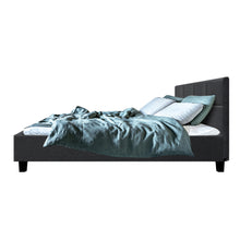 Load image into Gallery viewer, Artiss Tino Bed Frame Double Size Charcoal Fabric

