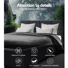 Load image into Gallery viewer, Artiss Tino Bed Frame Double Size Charcoal Fabric
