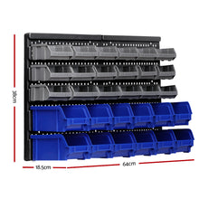 Load image into Gallery viewer, Giantz 60 Bin Wall Mounted Rack Storage Tools Garage Organiser Shed Work Bench

