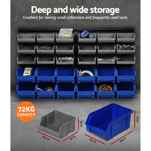 Load image into Gallery viewer, Giantz 60 Bin Wall Mounted Rack Storage Tools Garage Organiser Shed Work Bench
