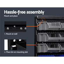 Load image into Gallery viewer, Giantz 60 Bin Wall Mounted Rack Storage Tools Garage Organiser Shed Work Bench
