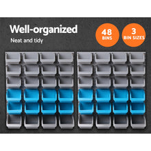 Load image into Gallery viewer, 48 Bin Wall Mounted Rack Storage Organiser
