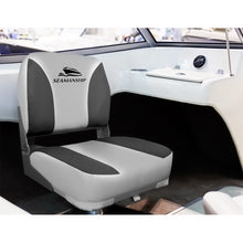 Load image into Gallery viewer, Set of 2 Folding Swivel Boat Seats - Grey

