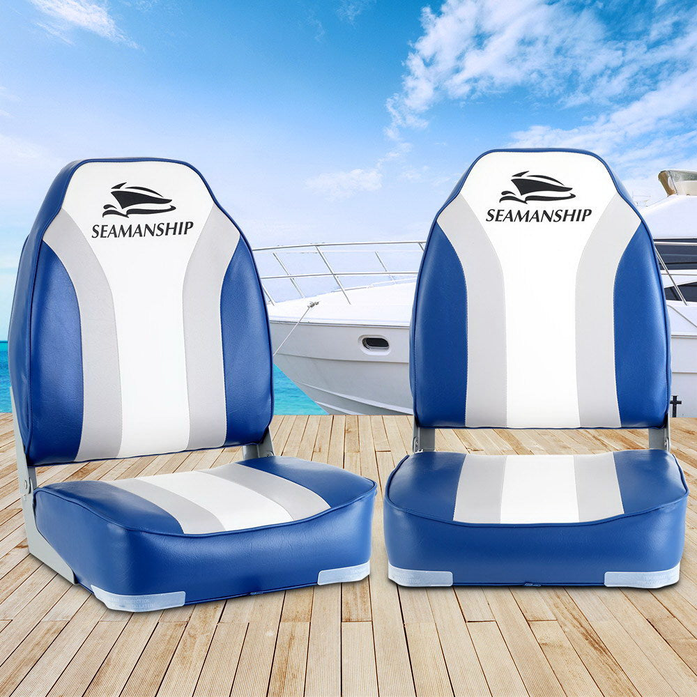 2X Marine All Weather Swivels Folding Boat Seats