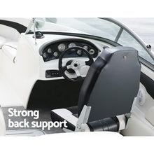 Load image into Gallery viewer, Set of 2 Folding Swivel Boat Seats - Grey &amp; Black
