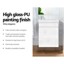 Load image into Gallery viewer, Cefito 400mm Bathroom Vanity Basin Cabinet Sink Storage Wall Hung Ceramic Basins Wall Mounted White
