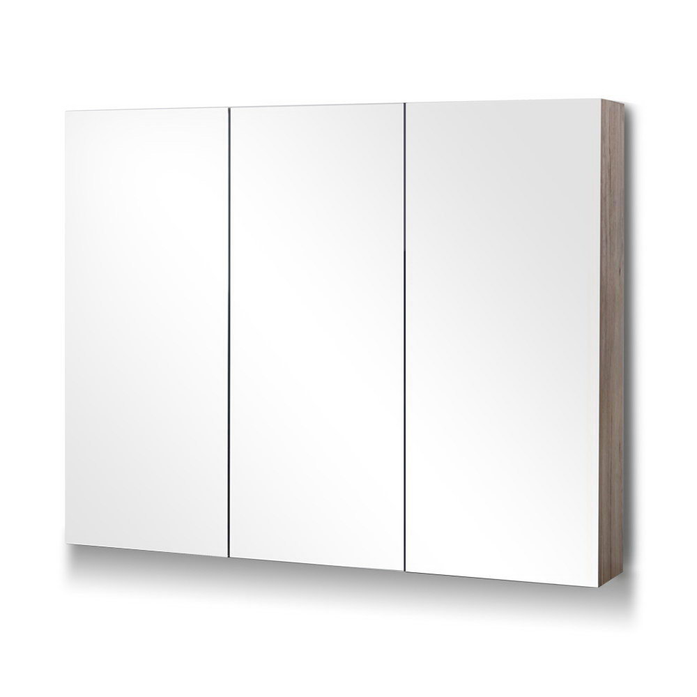 900mm Bathroom Vanity Mirror with Storage Cabinet - Natural