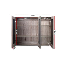 Load image into Gallery viewer, 900mm Bathroom Vanity Mirror with Storage Cabinet - Natural
