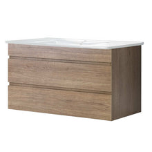 Load image into Gallery viewer, 900mm Bathroom Vanity Cabinet Wash Basin Wall Mounted - Oak White
