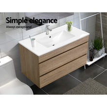 Load image into Gallery viewer, 900mm Bathroom Vanity Cabinet Wash Basin Wall Mounted - Oak White
