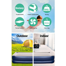Load image into Gallery viewer, Bestway Air Bed Beds Mattress Premium Inflatable Built-in Pump Queen Size
