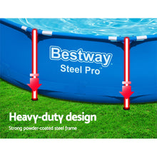 Load image into Gallery viewer, Bestway Swimming Pool Above Ground Pools Filter Pump 3.66M Power Steel Frame
