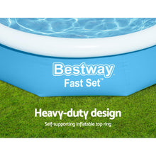 Load image into Gallery viewer, Bestway Swimming Pool Above Ground Kids Fast Set Pools with Filter Pump 3M
