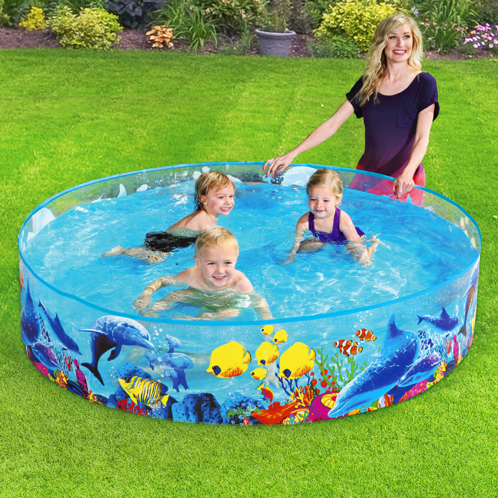 Kids Inflatable Fun Odyssey Round Fill-n-Fun Play Pool