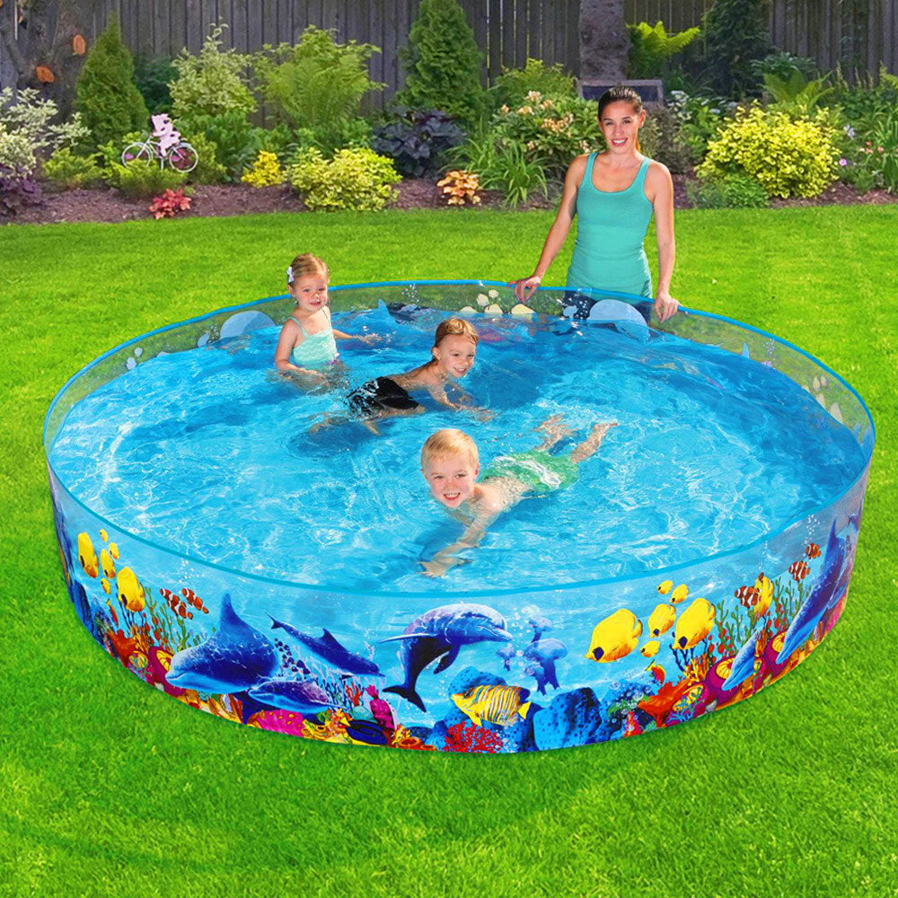 Kids Inflatable Above Ground Fill-n-Fun Round Play Pool
