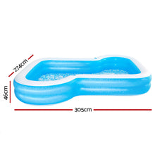 Load image into Gallery viewer, Bestway Swimming Pool Kids Above Ground Inflatable Rectangular Family 3M Pools
