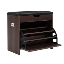 Load image into Gallery viewer, Artiss 12 Pairs Shoe Cabinet Organiser Wooden Storage Bench Stool
