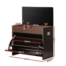 Load image into Gallery viewer, Artiss 12 Pairs Shoe Cabinet Organiser Wooden Storage Bench Stool
