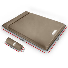 Load image into Gallery viewer, Weisshorn Self Inflating Mattress 10CM Camping Sleeping Mat Air Double Coffee
