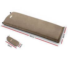 Load image into Gallery viewer, Weisshorn Self Inflating Mattress Camping Sleeping Mat Air Bed Single Coffee
