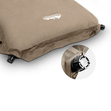 Load image into Gallery viewer, Weisshorn Self Inflating Mattress Camping Sleeping Mat Air Bed Double Set Coffee

