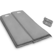 Load image into Gallery viewer, Weisshorn Self Inflating Mattress Camping Sleeping Mat Air Bed Double Set Grey
