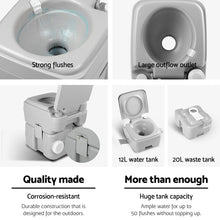 Load image into Gallery viewer, Weisshorn 20L Portable Camping Toilet Outdoor Flush Potty Boating With Bag
