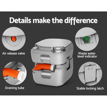 Load image into Gallery viewer, Weisshorn 22L Portable Camping Toilet Outdoor Flush Potty Boating

