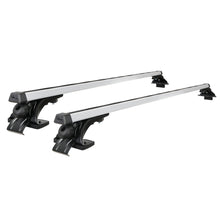 Load image into Gallery viewer, Universal Car Roof Rack 1450mm Cross Bars Aluminium Silver Adjustable Brackets Carrier 90kg
