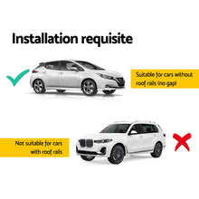 Load image into Gallery viewer, Universal Car Roof Rack 1450mm Cross Bars Aluminium Silver Adjustable Brackets Carrier 90kg
