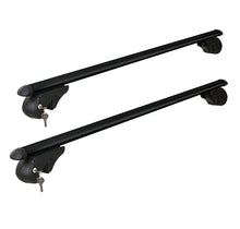 Load image into Gallery viewer, Universal Car Roof Rack 1080mm Cross Bars Aluminium Black Adjustable  Car 90kgs load Carrier
