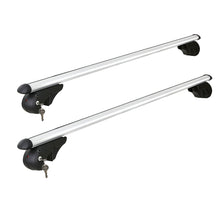 Load image into Gallery viewer, Universal Car Roof Rack Cross Bars Aluminium Silver Adjustable 108cm Racks
