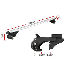 Load image into Gallery viewer, Universal Car Roof Rack Cross Bars Aluminium Silver Adjustable 108cm Racks
