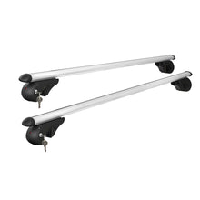 Load image into Gallery viewer, Universal Car Roof Rack Cross Bars Aluminium Silver Adjustable 108cm Racks
