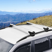 Load image into Gallery viewer, Universal Car Roof Rack Cross Bars Aluminium Silver Adjustable 108cm Racks

