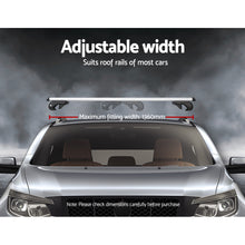 Load image into Gallery viewer, Universal Car Roof Rack 1360mm Cross Bars Aluminium Silver Adjustable Car 90kgs load Carrier

