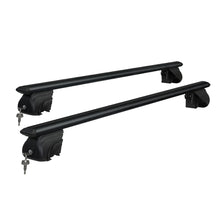 Load image into Gallery viewer, Universal Car Roof Rack Aluminium Cross Bars Adjustable 126cm Black Upgraded
