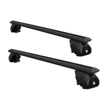Load image into Gallery viewer, Universal Car Roof Rack Aluminium Cross Bars Adjustable 126cm Black Upgraded
