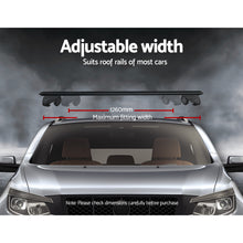 Load image into Gallery viewer, Universal Car Roof Rack Aluminium Cross Bars Adjustable 126cm Black Upgraded
