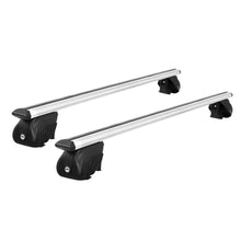 Load image into Gallery viewer, Universal Car Roof Rack Aluminium Cross Bars Adjustable 126cm Silver Upgraded
