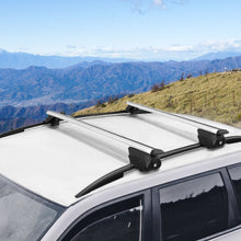 Load image into Gallery viewer, Universal Car Roof Rack Aluminium Cross Bars Adjustable 126cm Silver Upgraded
